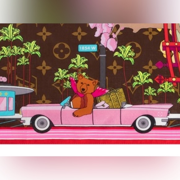 LOUIS VUITTON VIVIENNE XMAS BANDANA SQUARE 45 - Picture 5 of 9